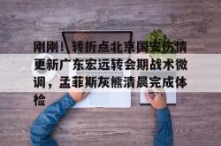 刚刚！转折点北京国安伤情更新广东宏远转会期战术微调，孟菲斯灰熊清晨完成体检 -安博娱乐入口